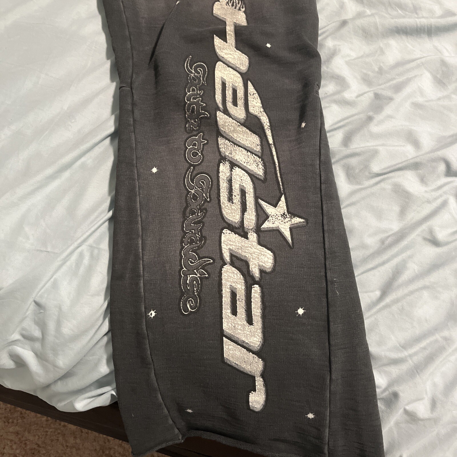Hellstar Studios Racer Flare Black Sweatpants Aut… - image 4