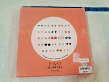 F.A.O. Schwarz Advent Calendar 24 Pairs of Stud Earrings New in Box ~ Ships FREE