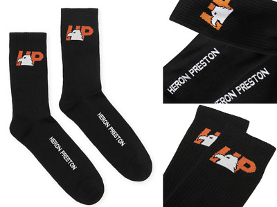 Heron Preston HP-Eagle Organic Sheer Tennis Socks Intarsia Logo Sneaker Socken M