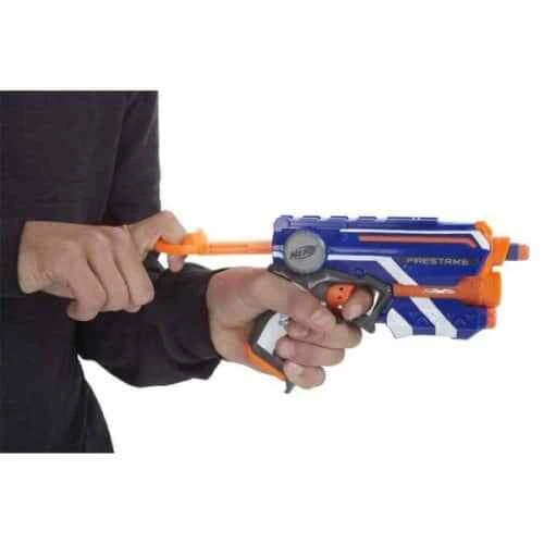 Pistola bláster Nerf Elite Firestrike con 3 dardos de espuma de Hasbro NUEVA - Imagen 3 de 9