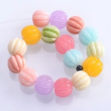 10pcs 11mm Round Plicated Artificial Coral Loose Beads For Jewelry Making Lot