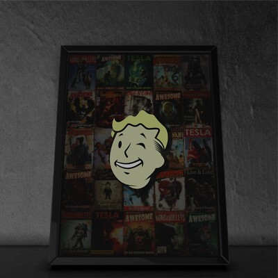 Fallout Poster Vault Boy Poster, Keilrahmen, Canvas, Leinwandbild