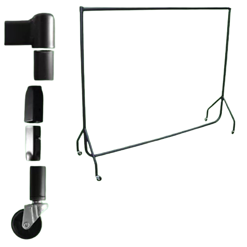 5ft Heavy Duty Garment Dress Rail Clothes Shop Display Rail Portable Strong Rack