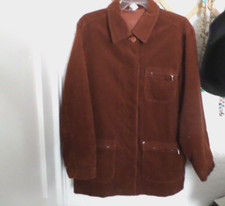 Women's New Man Rust Corduroy Barn Jacket Size L/xl