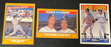 MARK McGWIRE 3 Card Lot 1988 SCORE ROOKIE LEADER & HIGHLIGHTS &BONUS OAKLAND A'S
