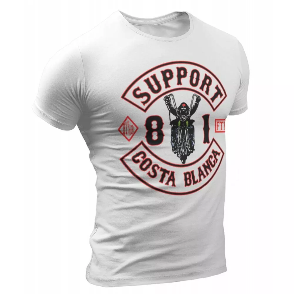 49 Hells Angels Biker White T Shirt Support81 Big Red Machine 0359