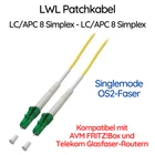 Fiber Optic Cable FTTH Single Mode LC/APC to LC/APC FritzBox Telekom OS2 Yellow