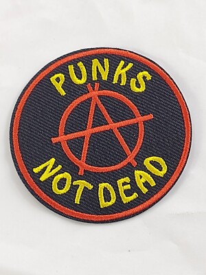 Punks Not Dead Anarchy Circle A Round Embroidered Patch Music Merch Never Used 