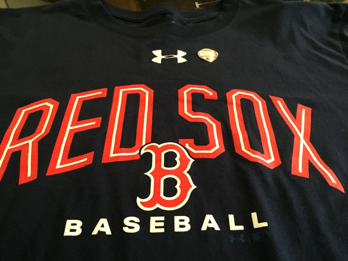 MENS UNDER ARMOUR MLB BOSTON RED SOX SHORT SLEEVE SHIRT NAVY LARGE