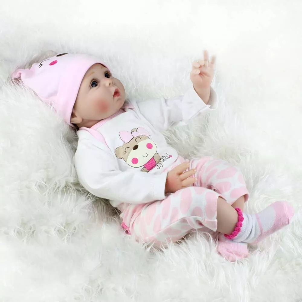 CHAREX Reborn Baby Dolls Lucy, 22 inch Realistic Brazil