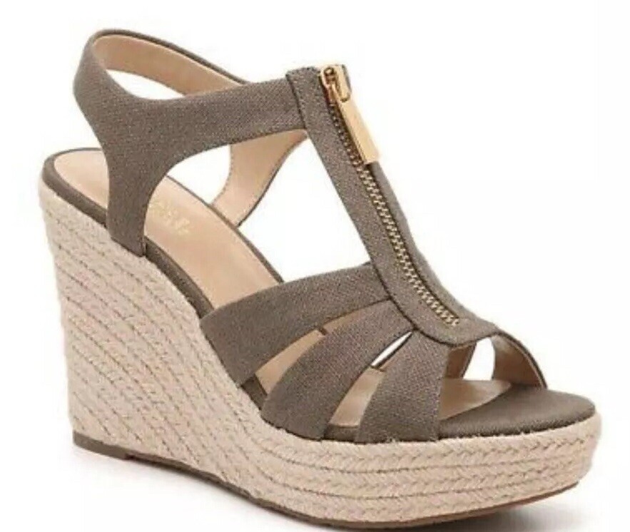 New Michael Kors Berkley Espadrille Wedge Sandal platform  display picture 1