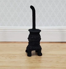 Quarter Scale Parlor Stove 1:48 Dollhouse Miniature Detailed Tiny 1 5/8" Tall