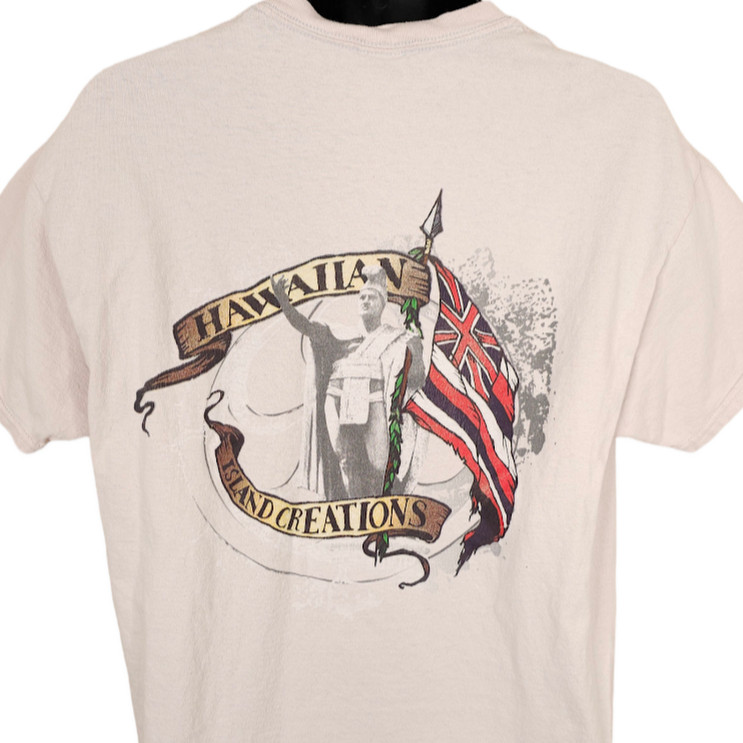 Hawaii T Shirt Mens Size Large Pink King Kamehameha The Great