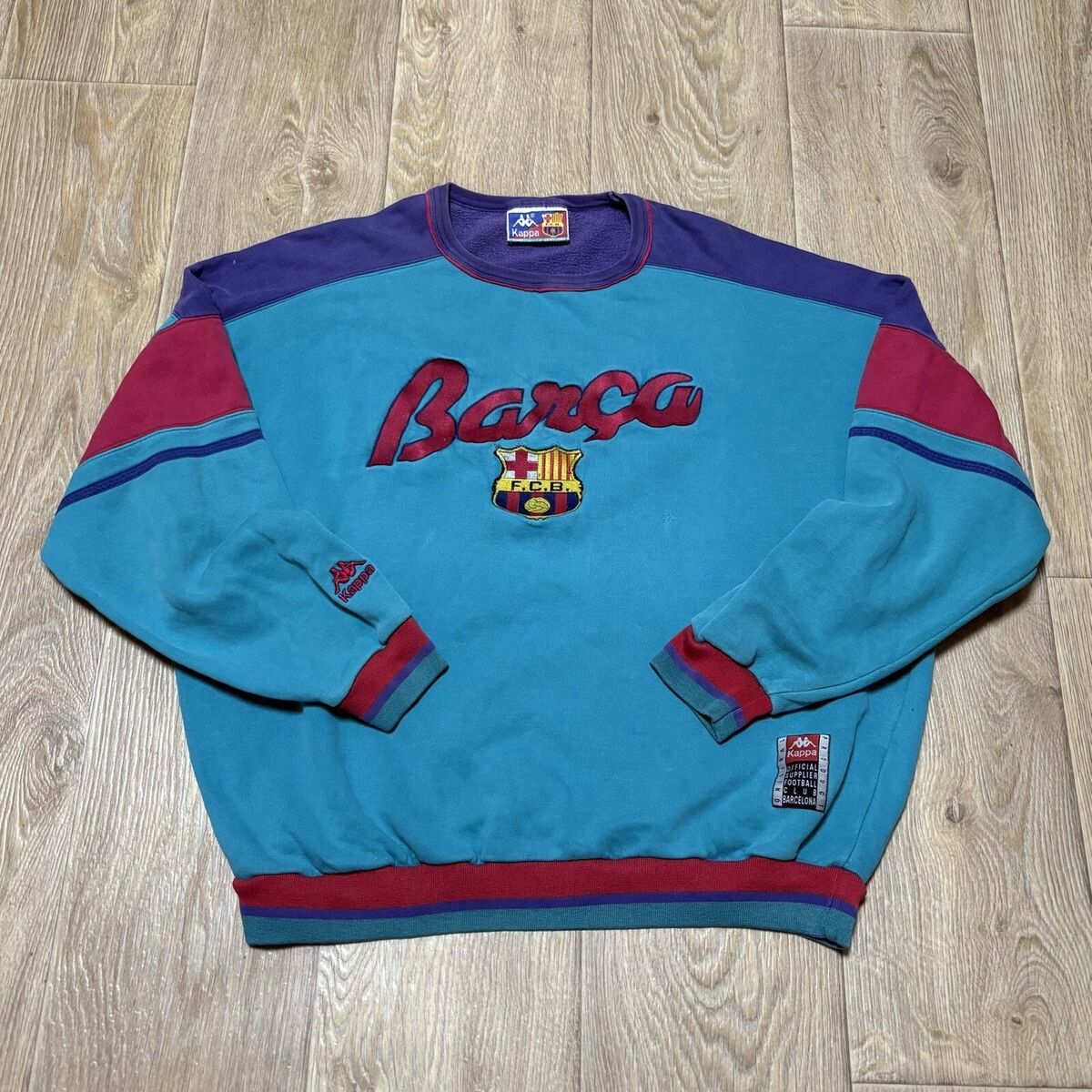 VERY RARE Barcelona Barca Vintage 1992-1995 Sweatshirt Big VERY RARE Barcelona Barca Vintage 1992-1995 Sweatshirt Big