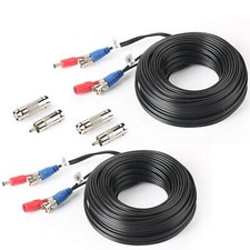 2Pack 100Feet BNC Vedio Power Cable Camera Video BNC Cable Wire Cord for Surv...