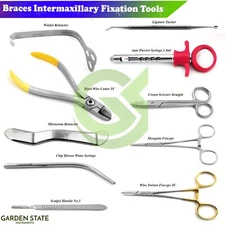 Orthodontic Instruments Kit Braces Intermaxillary Fixation Erich Arch Bars Tools