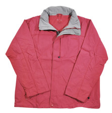 L.L. Chaqueta roja con capucha y cremallera Bean Outdoors Rain Wind talla mediana
