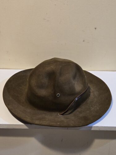 Vintage Boy Scouts of America Official Scout Master Hat Stetson SIZE 6 & 7/8 - Picture 4 of 9