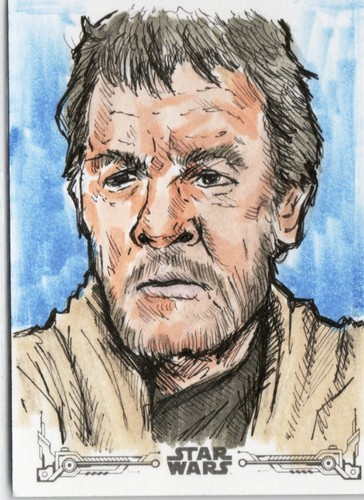 Star Wars Black and White Topps 2018 Artist Sketch Card 1/1 Marlo Agunos - Afbeelding 1 van 2