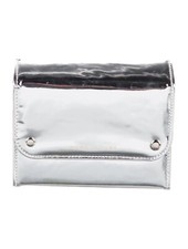 Marc Jacobs Beauty Cosmetic Clutch Makeup Bag Pouch Limited Edition Silver Logo