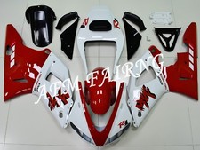 White Red ABS Injection Mold Bodywork Fairing Kit Panels for YZF R1 1998-1999