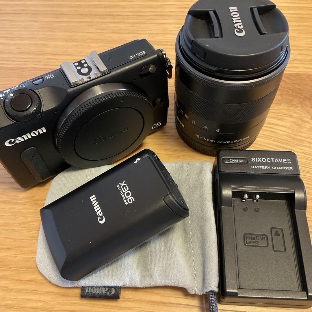 Canon EOS M2 Mirrorless Digital SLR w/ EF-M18-55mm F90EX IS STM Battery replaced
