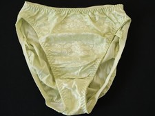 Maidenform VTG 90s Y2K Everyday Romance Satin Lace High Cut Brief Panty MEDIUM