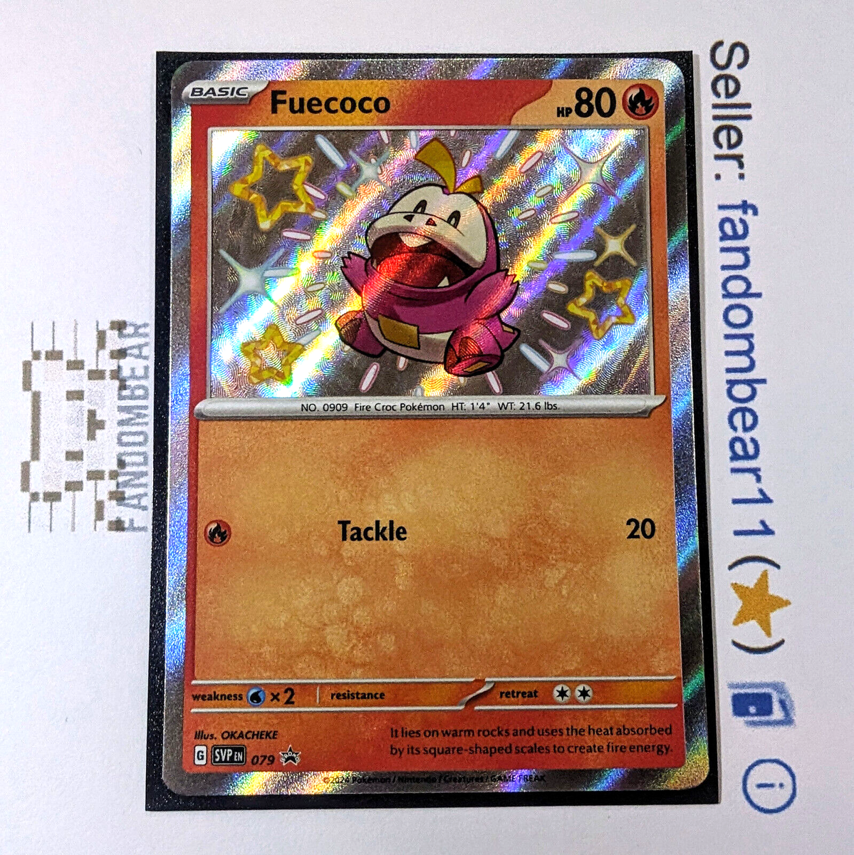 2024 SHINY Fuecoco Black Star Promo card SVP079 Scarlet & Violet Pokemon  NM/LP