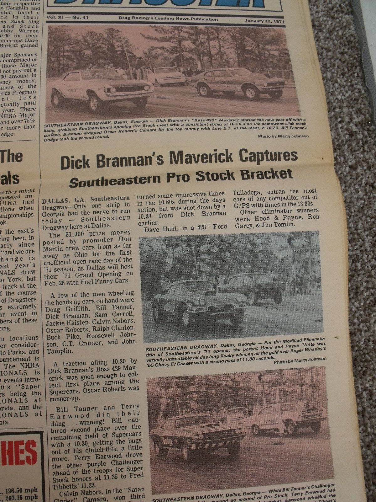 NATIONAL DRAGSTER1/22/1971LEROY GOLDSTEIN BIO & FRONT COVERBRANNAN'S MAVERICK eBay