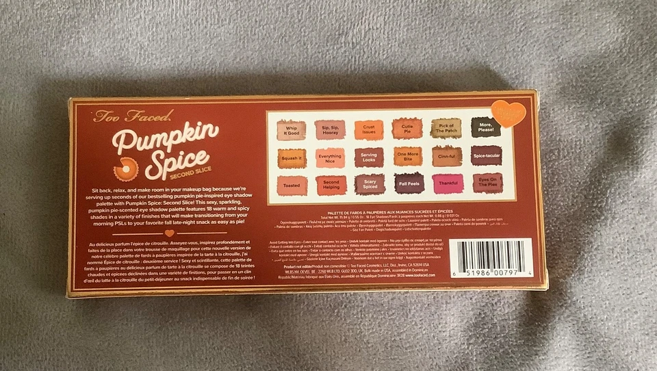 Too Faced -Pumpkin Spice Second Slice Eyeshadow Palette 18 Colours -BNIB - Image 2 of 4