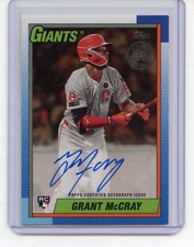 2025 Topps Series 2 Grant McCray 1990 Rookie Auto /50 Blue