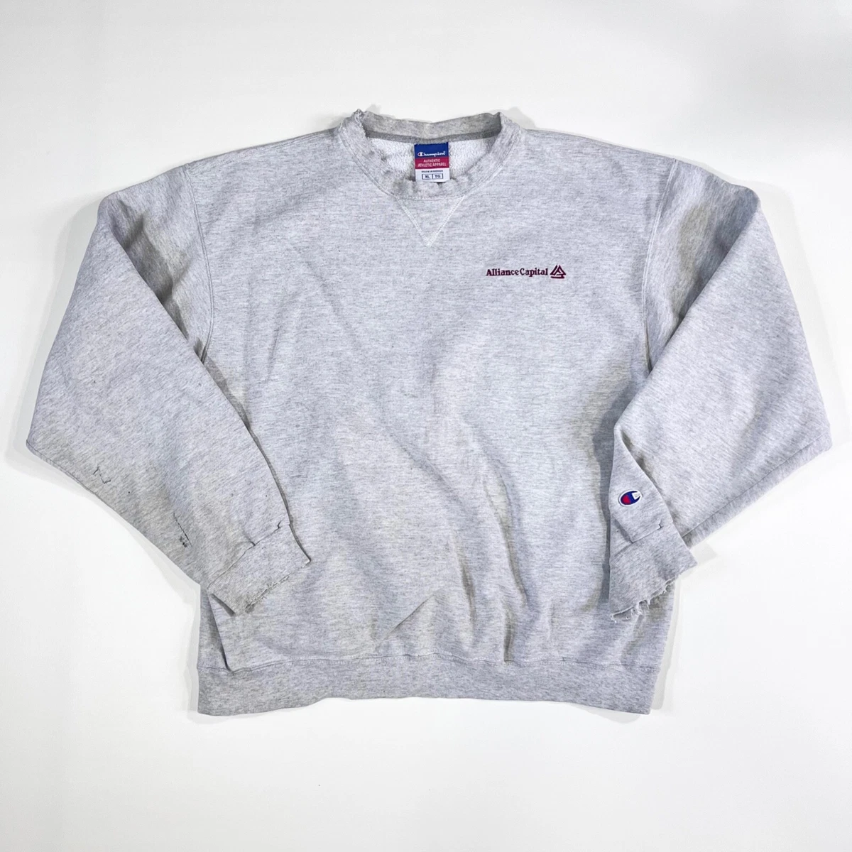 Vintage Champion Thrashed Distressed Pullover Sweatshirt