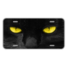 Custom Personalized License Plate Car Auto Tag Design With Cat Yellow Eyes