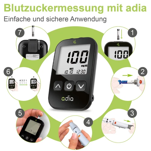 adia Blutzuckerteststreifen, Teststreifen für Diabetiker zur Diabetes-Kontrolle - Bild 9 von 14