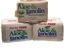 Jergens Aloe Lanolin Skin Conditioning Bar Soap 8 Bars 4.75oz Bar NEW VTG 1985
