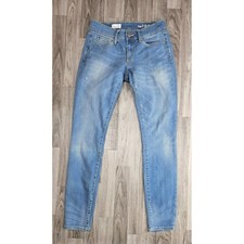 Gap 1969 Womens Size 27R Distressed Skinny Whiskered Denim Blue Jeans Leggings