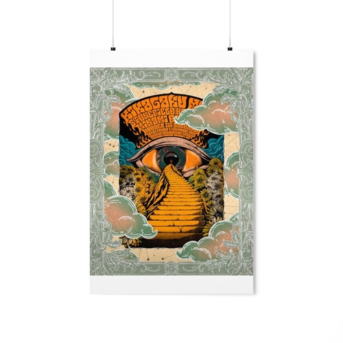 70s Wall Art Psychedelic Poster 70s Home Decor Groovy Wall Art Retro Print - Picture 27 of 35