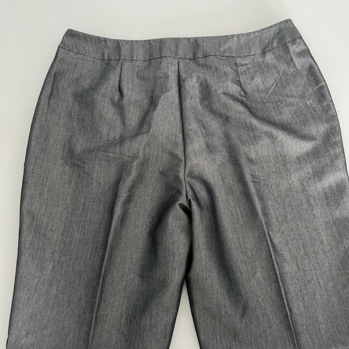 New York Company Pants Womens 14 Gray City Stretch Wide Leg Cuffed Trouser New - Picture 8 of 16