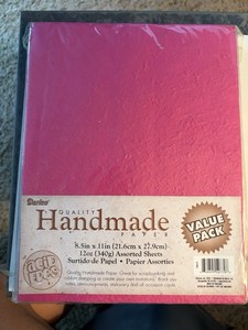 Darice Handmade Textured Paper 8.5 X 11  Multiple Colors, Acid Free   Brand New