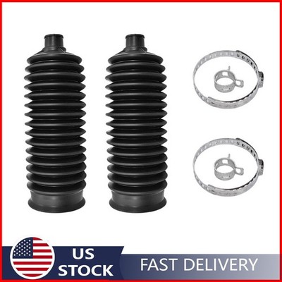 2PCS Steering Rack+Pinion Inner Tie Rod Boot Bellow For Lexus GX470 2003-2009