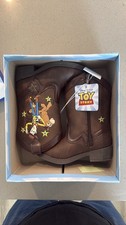 Disney Pixar Toy Story Woody Bullseye Toddler Brown Zip Up Boots