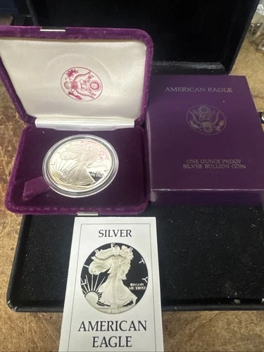1986-S American Silver Eagle Proof / OGP&COA