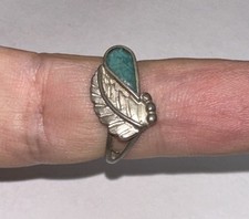 925 Sterling Silver Vintage Native American Turquoise Ring