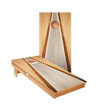 Cornhole Boards Skips Garage Classic Mixed Gray Triangle Outdoor Set