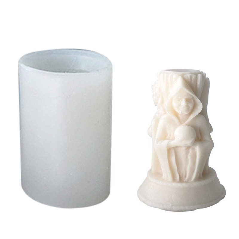 Silicone Mold for DIY Resin Columnar Woman Figurine Crafting Accessories