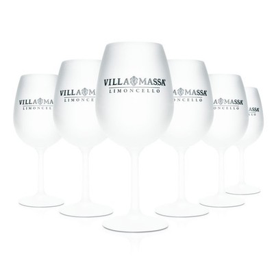 6x Villa Massa Glas 0,58l Satinierte Stielgläser Weingläser Limoncello Aperitif