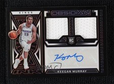 2022-23 Panini Obsidian Rookie Jersey Ink 24/99 Keegan Murray #RJI-SKM Auto g9t