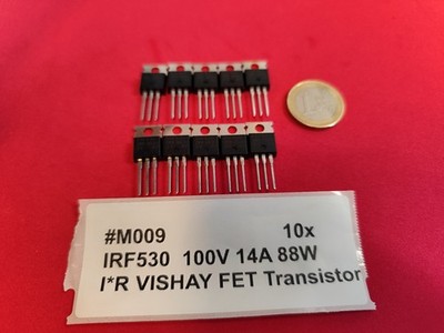 10x  IRF530 VISHAY TO-220 Power MOS Transistor N-Ch FET 100V 14A 88W BUZ72 74N60