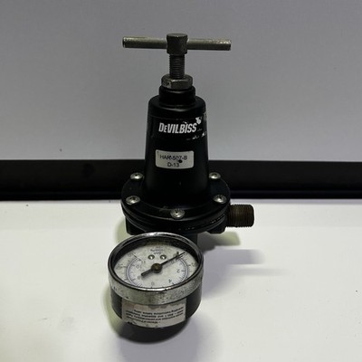 DeVilbiss HAR-507-B Industrial Air Pressure Regulator with Gauge, 10 Bar