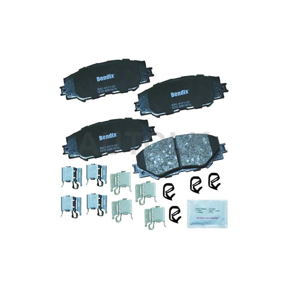 Juego de pastillas de freno BENDIX para Toyota Corolla 2009 2010 2011 2014 2015 2016 2018 Foto 3 de 4